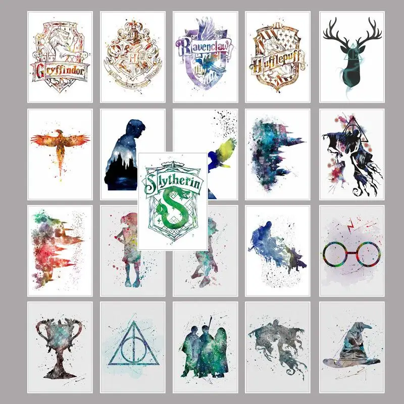 25 шт./упак. Harrys Potters Набор наклеек настенные наклейки для детской Чемодан скейтборд ноутбук с рисунками из мультфильмов про наклейки для детей