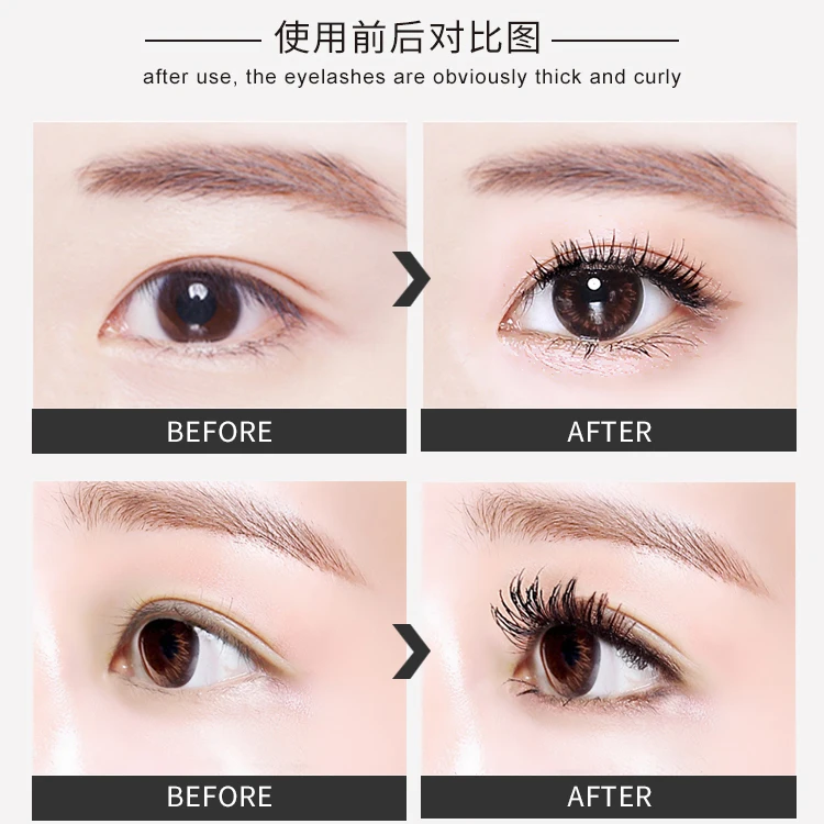 NOVO makeup mascara volume waterproof long lasting curling thick fiber eyelash mascara black lengthening makeup extension 3