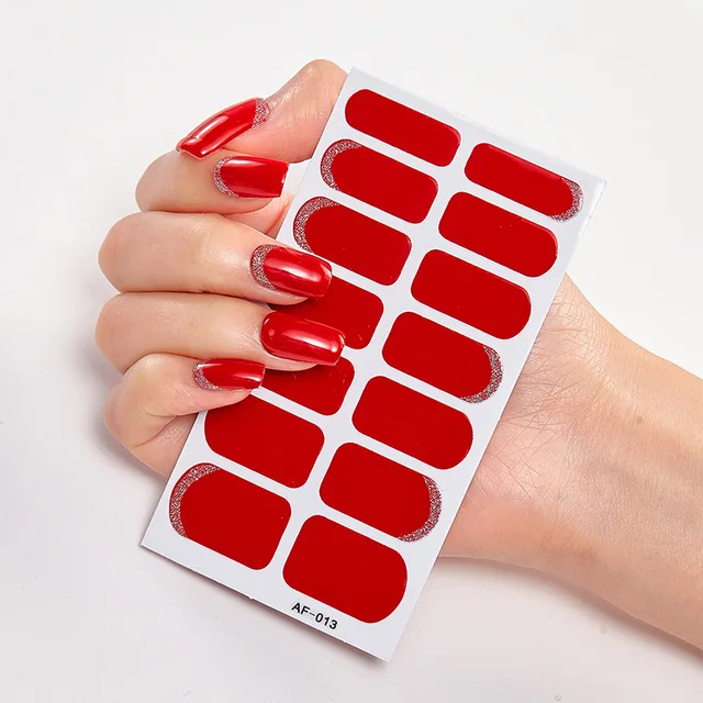 Full Cover Nail Stickers Nail Polish Nail Decoration Nails Sticker Designer Self Adhesive Nail Sticker Creative Nailart Sticker AF013
