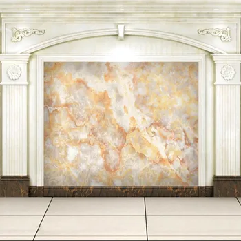 

Milofei manufacturers custom modern yellow marble pattern background wallpaper mural