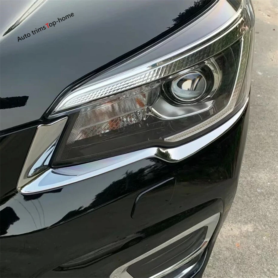 Yimaautotrims Хромированная передняя фара лампа для век для бровей декоративная лента накладка ABS подходит для Subaru Forester