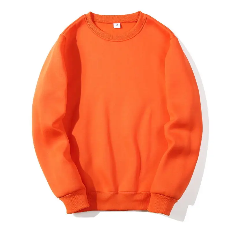 Однотонные свитшоты новые весенние осенние модные толстовки мужские большие размеры теплые флисовые пальто мужские брендовые хип-хоп толстовки свитшоты - Цвет: orange