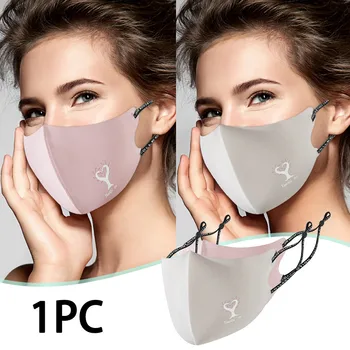 

Adult Outdoor Fashion Printing Face Mask Tie Dye Adjustable Rope Ice Silk Mask Dustproof Breathable Washable Cloth Mascarillas