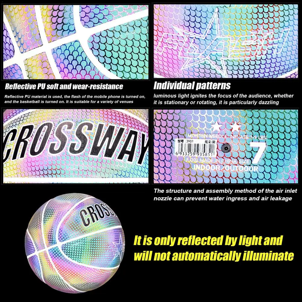 Holographic Glowing Reflective Basketball8