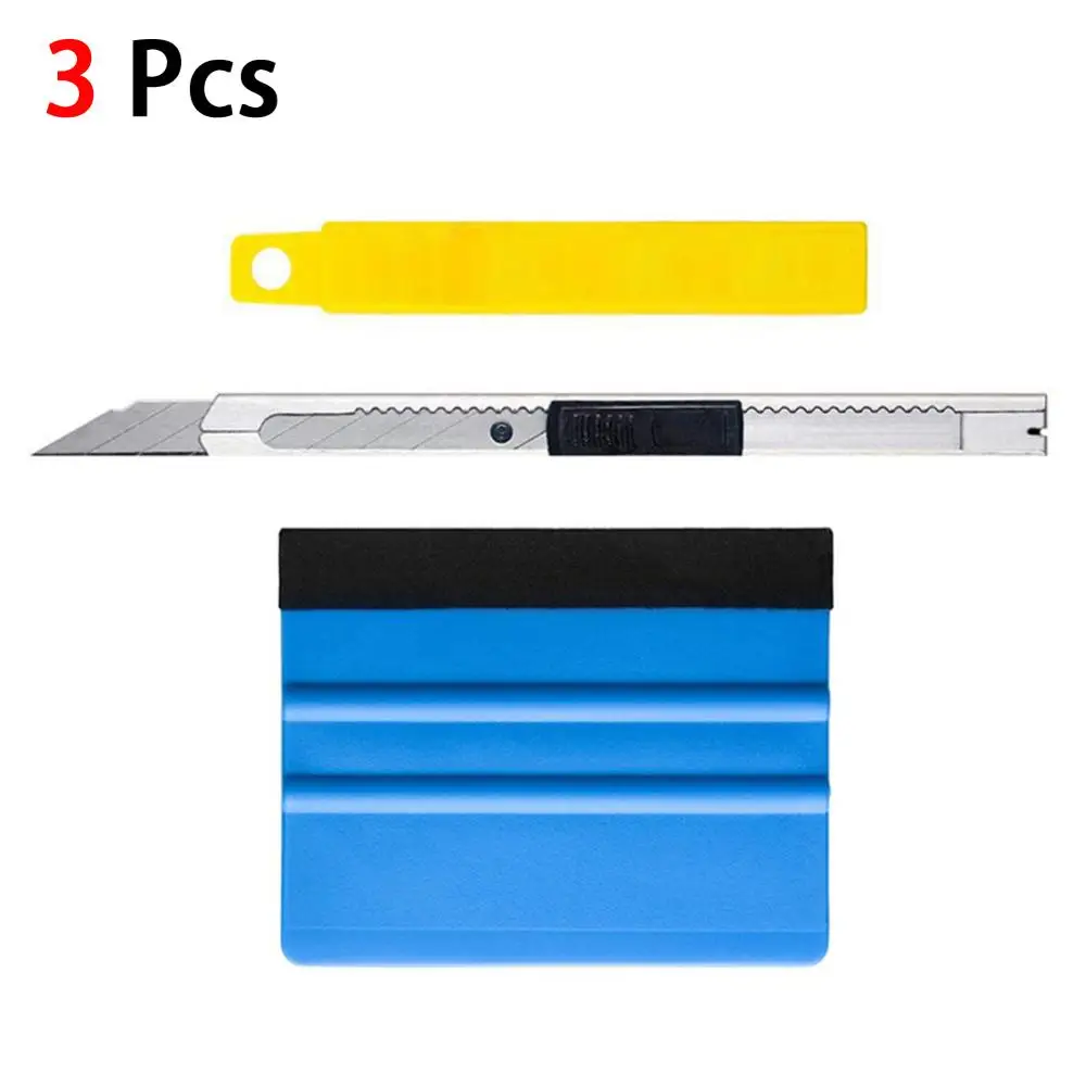 3/4 Pcs Car Squeegee Scraper Vinyl Wrap Car Wrapping Vinyl Squeegee Felt Scraper Tool Kit For Razor Blade Scraper Automatic Film afbeelding