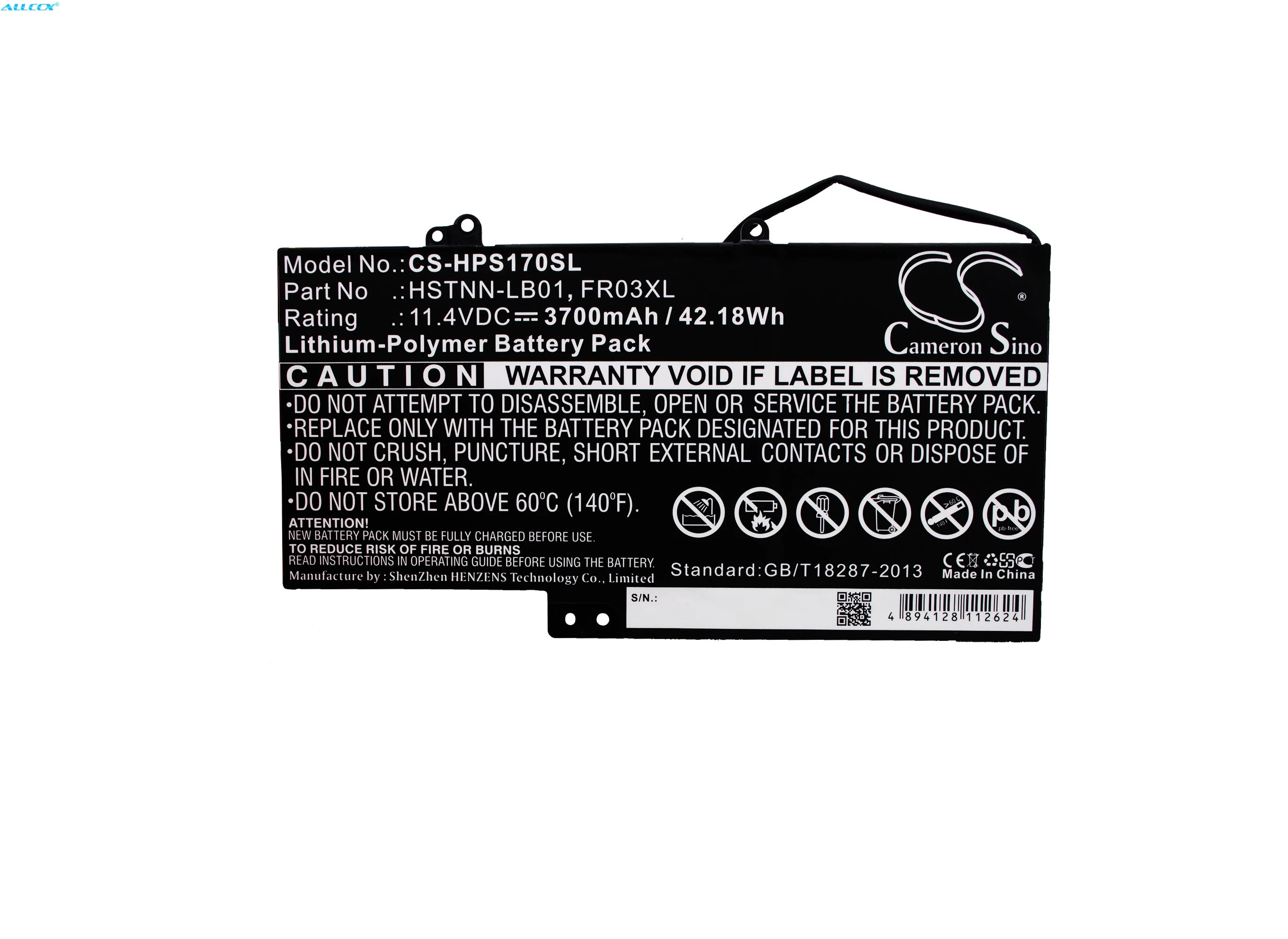 Аккумулятор Cameron Sino 3700mAh 777999-001 FR03XL HSTNN-LB01 TPC-LB01 для hp J4V73AA slate 17 17-l010 | Компьютеры и
