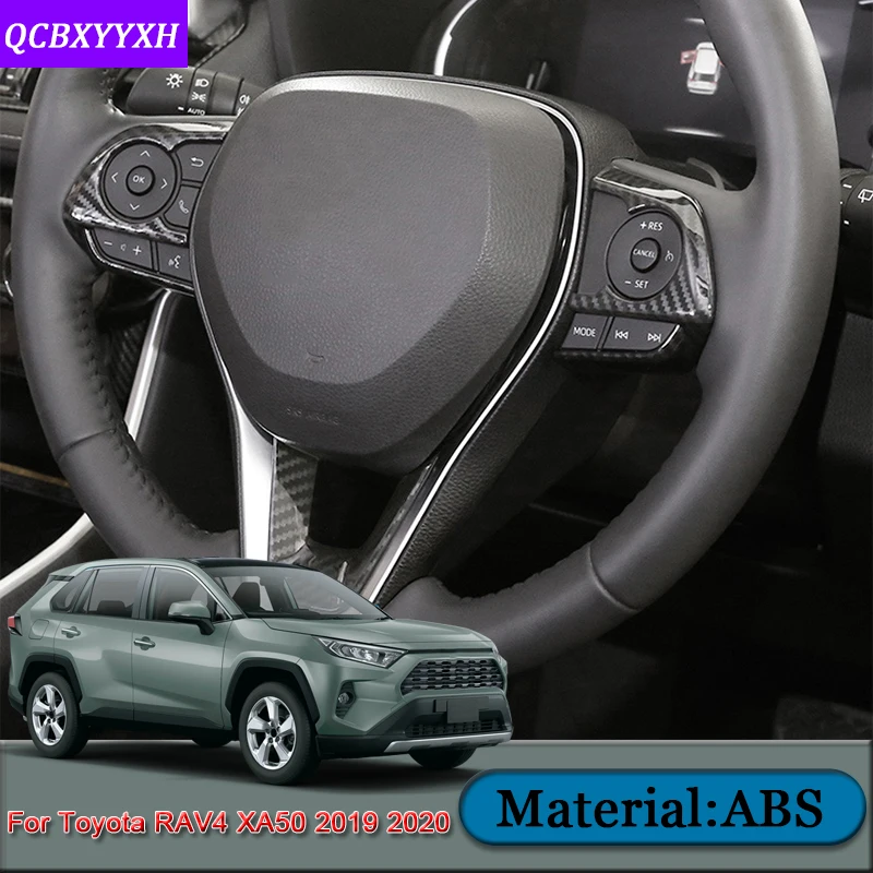 Для Toyota RAV4 XA50 автомобильный Стайлинг ABS Автомобильный руль декоративная наклейка на рамку блестящий чехол Наклейка Автомобильные аксессуары