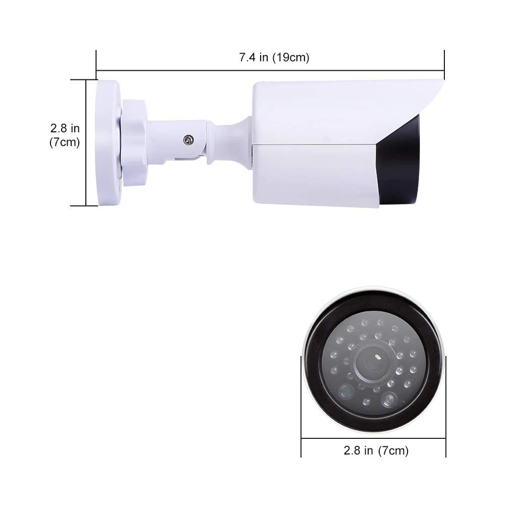 A-ZONE поддельные пули камеры наблюдения Открытый имитация PIR инфракрасный светильник водонепроницаемый CCTV Манекен Ложные камеры безопасности