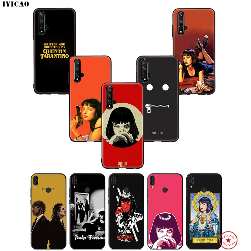 Мягкий чехол IYICAO Pulp Fiction для Huawei Honor 20 10 9X 9 8C 8X 8 7X 7C 7A 6A Nova 5i 4 3i 2 2i Lite Pro View Note |