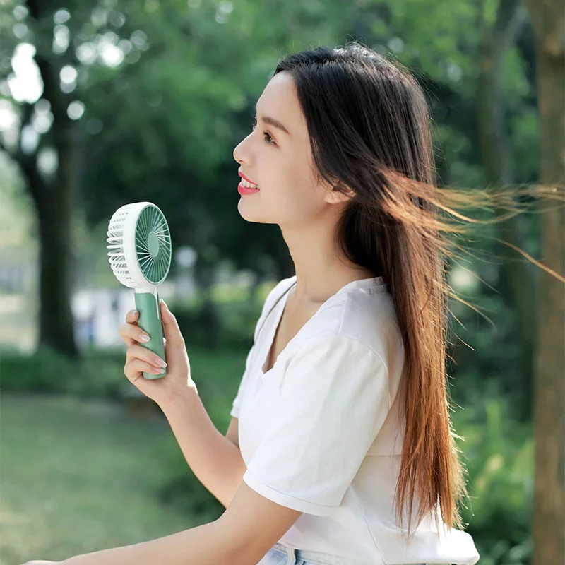 

Creative Jane Eyre Second Generation Handheld Fan USB Charging Third Gear Small Fan Office Desk Surface Panel Mobile Phone Brack