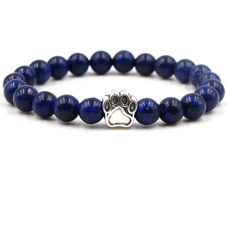 7 цветов 8 мм красочный браслет в виде кошачьей лапы|natural stone beads bracelet|bead braceletcharm