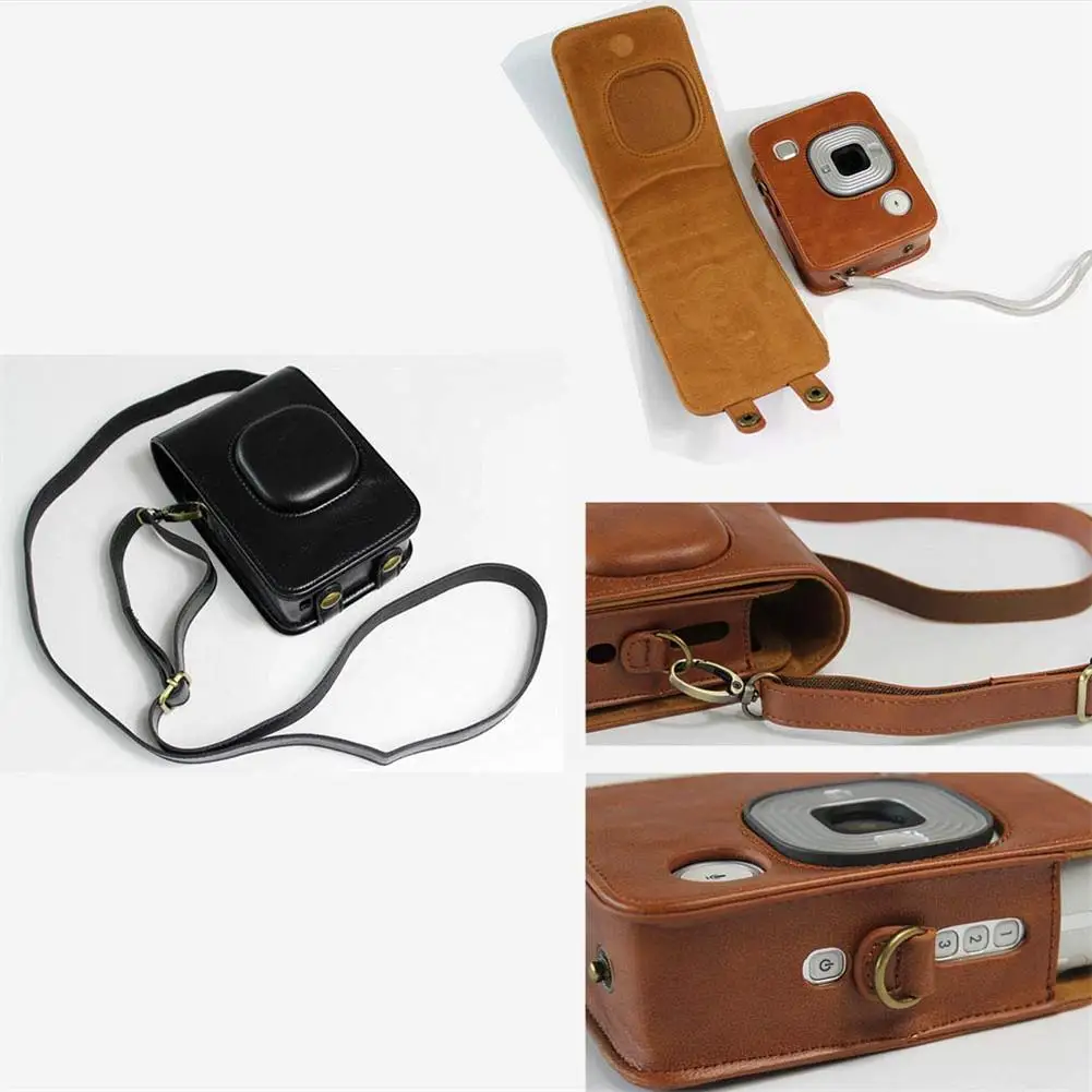 Ретро стиль сумка для фотоаппарата камеры фоторюкзак из искусственной кожи рюкзак для камеры Дорожный Чехол для фото сумка с плечевым ремнем для Instax Мини чехол для камеры сумка для