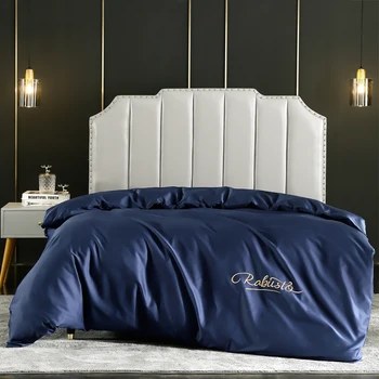 

Luxury Duvet Cover Home Solid Color Embroidery Quilt Cover European Style 100% 80s Cotton Comforter Case Wedding Gifts 240x220cm