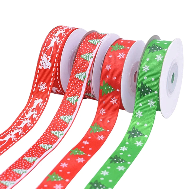 

10Yards 20mm Christmas Satin Ribbon Packing Tape DIY Crafts Gift Packing Belt For Christmas Party Handmade Decoration Supplies
