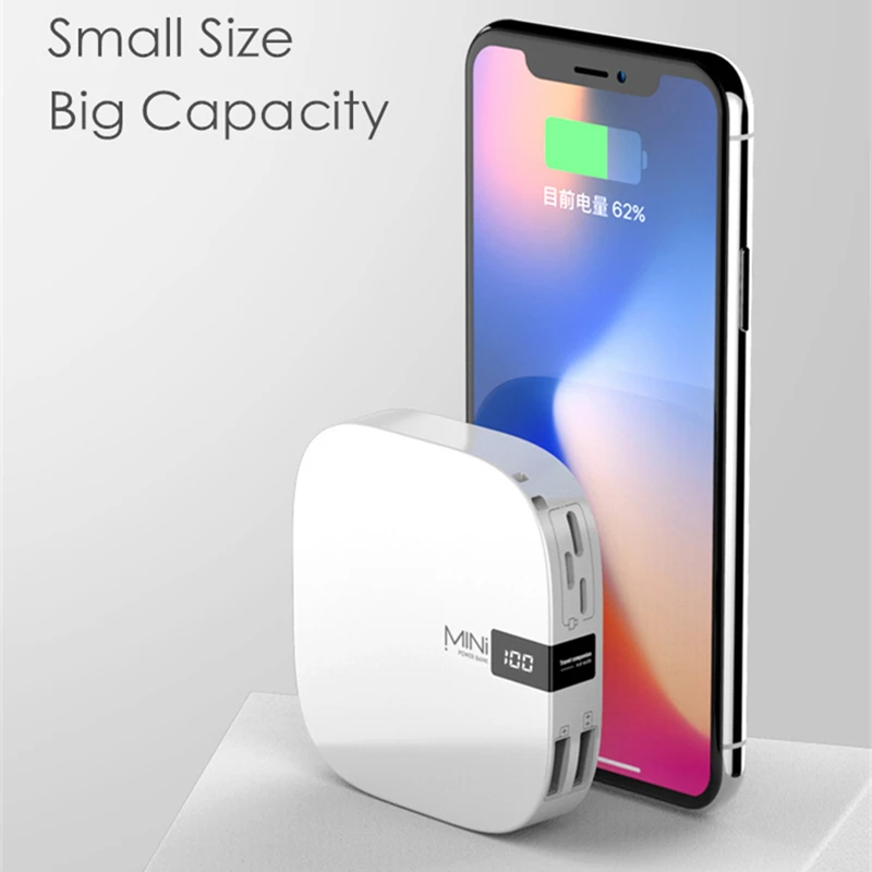 Powerbank 10000mAh Портативная зарядка PowerBank светодиодный дисплей USB PowerBank Внешнее зарядное устройство для iPhone iPad huawei Xiaomi
