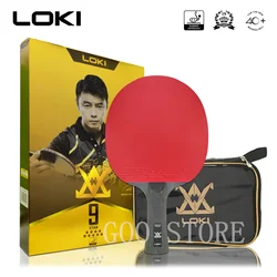 LOKI 9 Star High Sticky Table Tennis Racket Carbon Blade PingPong Bat Competition Ping Pong Paddle for Fast Attack and Arc
