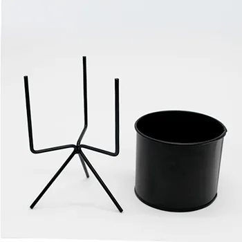 

Flower Pot Stand Decor Outdoor Simple Succulents Planter Garden Home Iron Frame Anti Scratch Matte Durable Solid