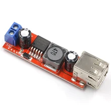 

DC 6V-40V To 5V 3A Double USB Charge DC-DC Step-down Converter Module For Vehicle Charger LM2596 Dual USB