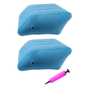 

Support Relief Back Hips Wedge Inflatable Leg Pillow Soft Comfortable Knee Rest Cushions for Home Office Travel Foot Rest Pillow