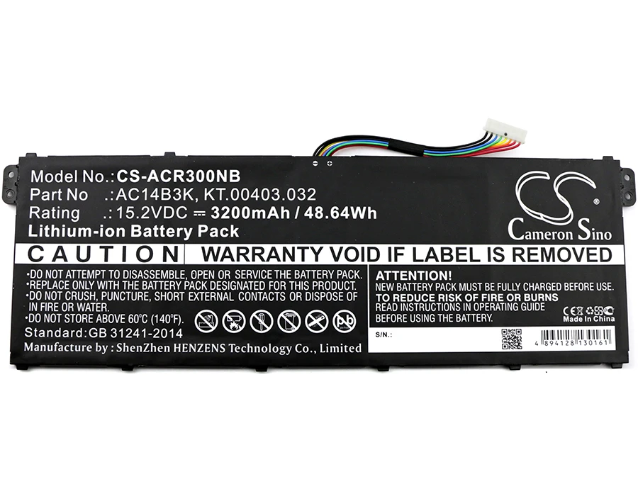 

cameron sino for ACER Aspire ES15 ES1-572 R3 R3-131T R5 R5-571T R5-71TGES1-572-31BD AC14B3K battery