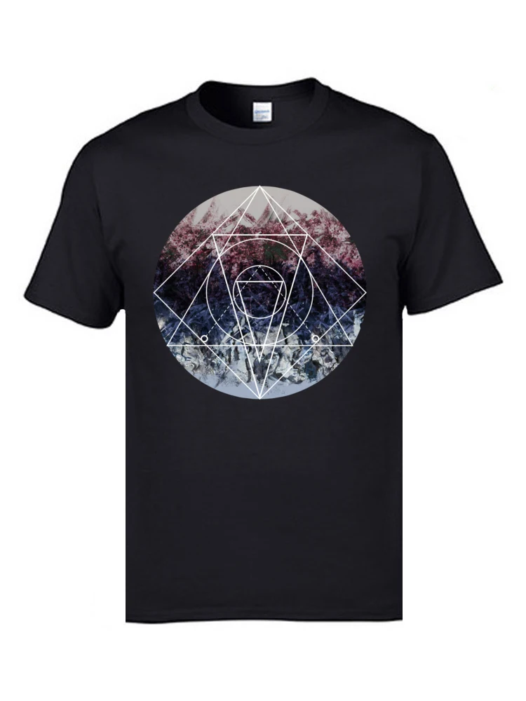

Graphic Mens T Shirt Geometric Intuition Gift T Shirt 100% Cotton Short Sleeve Printed On Tops Shirts Wholesale/Customized