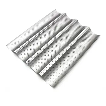 

French Bread Baking Mold Bread Wave Baking Tray Practical Cake Baguette Mold Pans 3 Groove Waves Bread Baking Tools