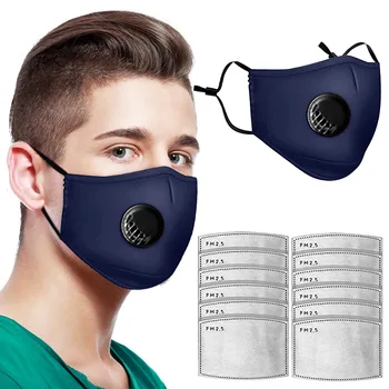

2PC Masque En Coton ReusableMask Dust Mask PM2.5 Windproof Foggy Haze Pollution Respirat Máscara De Algodón Headband Katoenen
