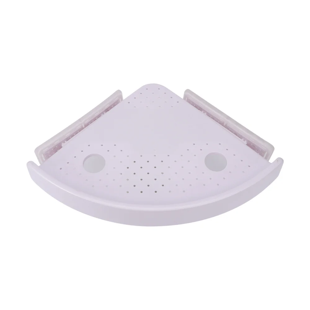 

1PC Triangle Storage Rack Bathroom Corner Storage Holder Multi-purpose Hanging Storage Holder for Bathroom Toilet (White)