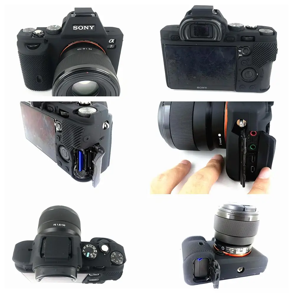Мягкий силиконовый резиновый чехол, защитная рамка для sony A7 A7R A7S ILCE-7 ILCE-7S ILCE-7R первого поколения