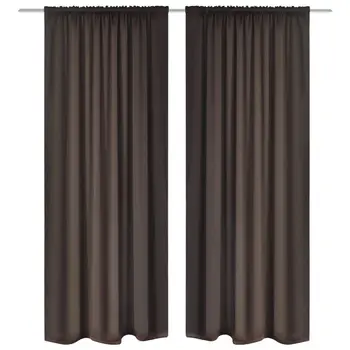 

Blackout Curtains with Loop 135x245 cm Brown blackout