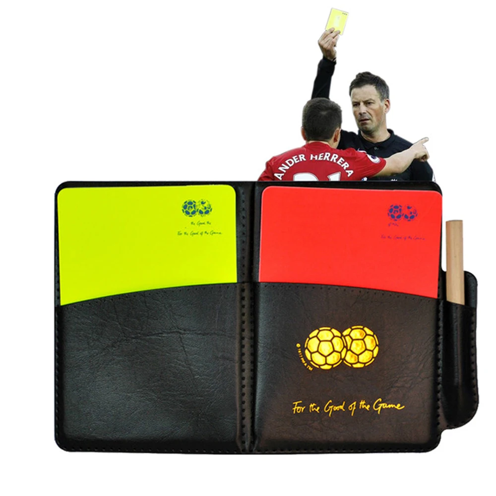 

Hot Soccer Referee Red Yellow Card Pencil Sports Notebook Personalized Sport Match Soccer Sheet Set Note Notebook