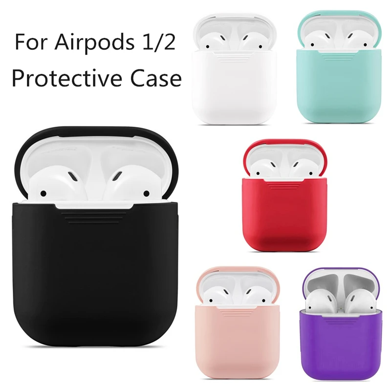 Soft-Silicone-Cases Earphone-Cover Air-Pods Apple 1/2-Protective Wireless Bluetooth 