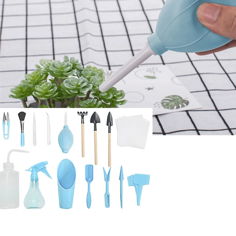 

For Garden Supplies Succulents Planting Tools Mini Garden Hand Tool Set for DIY Miniature Potted Succulents Planting Tools 16pcs