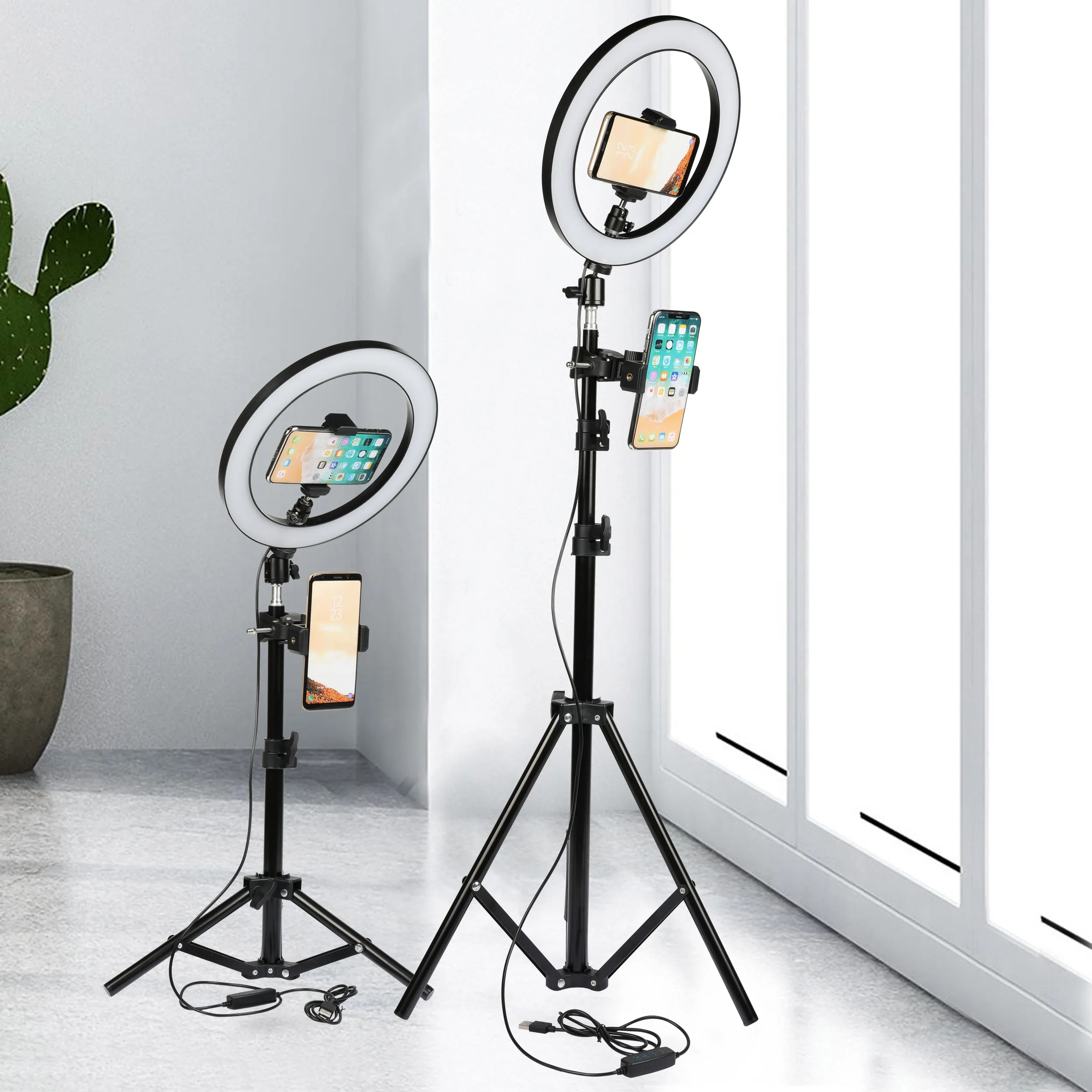 

3500-5500k LED Selfie Ring Light Photo Studio Light Photographic Lighting Photography Ringlight with Tripod Phone Holder Makeup
