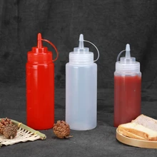 1 шт. пустая выдавливаемая бутылка для приправ с закручивающейся крышкой для оливкового масла, салата, крема, меда, экологически чистый пластиковый контейнер