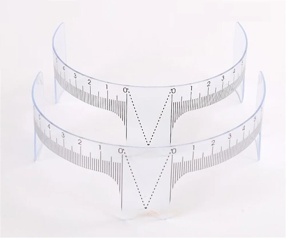 

1pcs Permanent Makeup Plastic Eyebrow Ruler Paint the Eyebrows Caliper Measuring Stencils Tool Tattoo Accessories