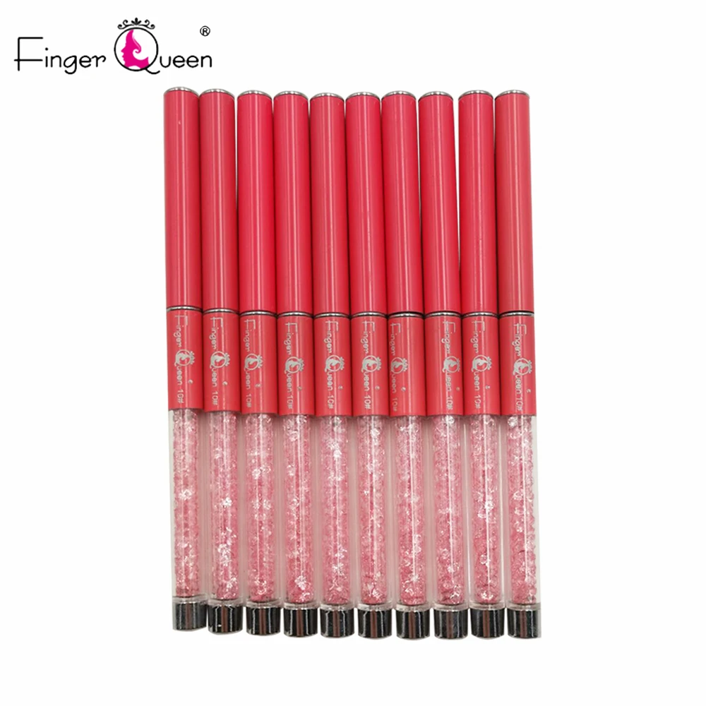 

Kolinsky Tail Hair Pink Pen Detachable Metal Nail Art Brush Polish UV Painting Drawing Salon Nail Tips Tool Manicure B064