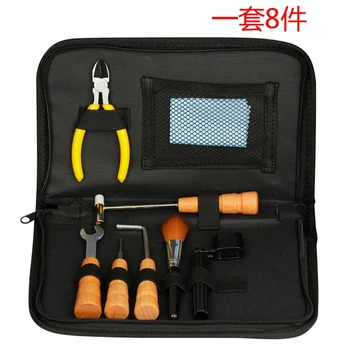 

8Pcs Guitar Repairing Tool Maintenance Cleaning Tool Kit String Organizer Ruler Gauge Measuring Repair Tool Guitar Accessories