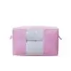 Non-Woven Fabric Clothing Storage Bag Home Cloth Quilt Folding Storage Box Clear Window Zipper Case Clothes Organizer Handles 