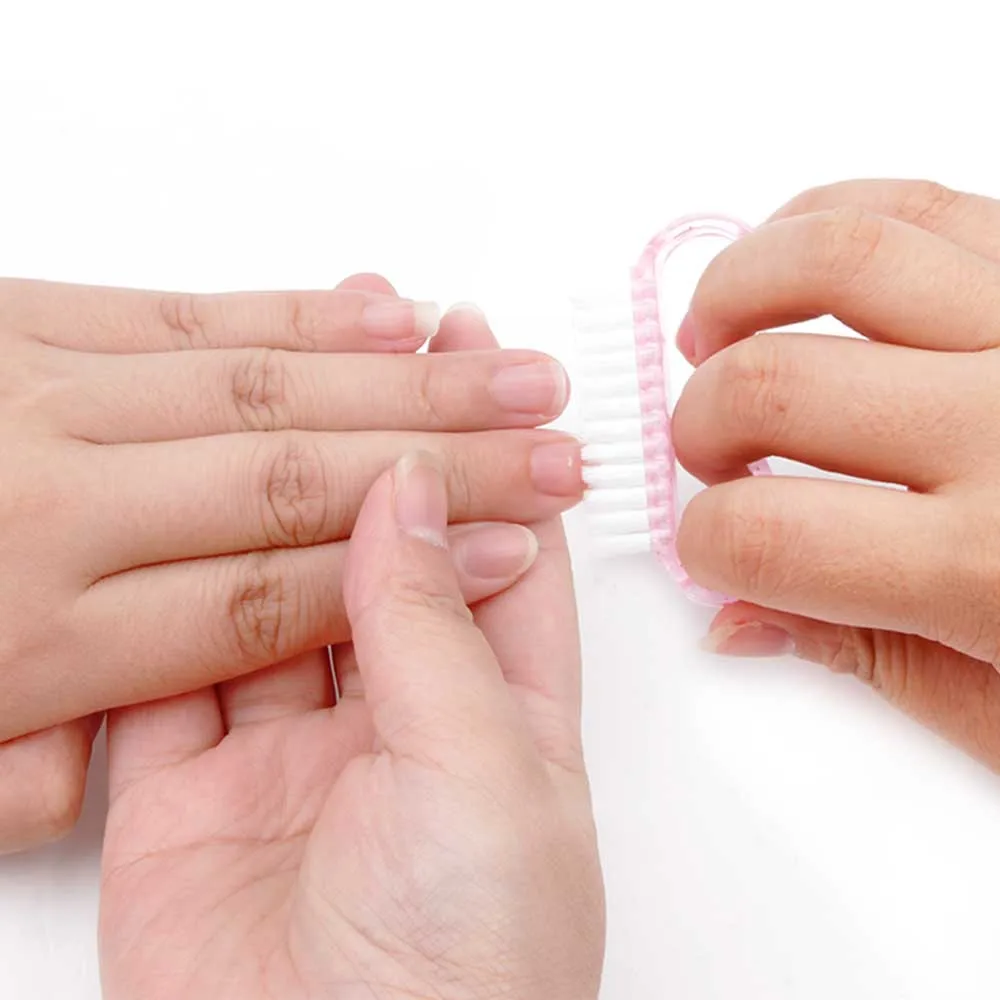 10/50/100Pcs Nail Cleaning Brush Handle Nail Art Manicure Pedicure Tool Plastic Gel Nails Remove Dust Clean Care Makeup Washing 2