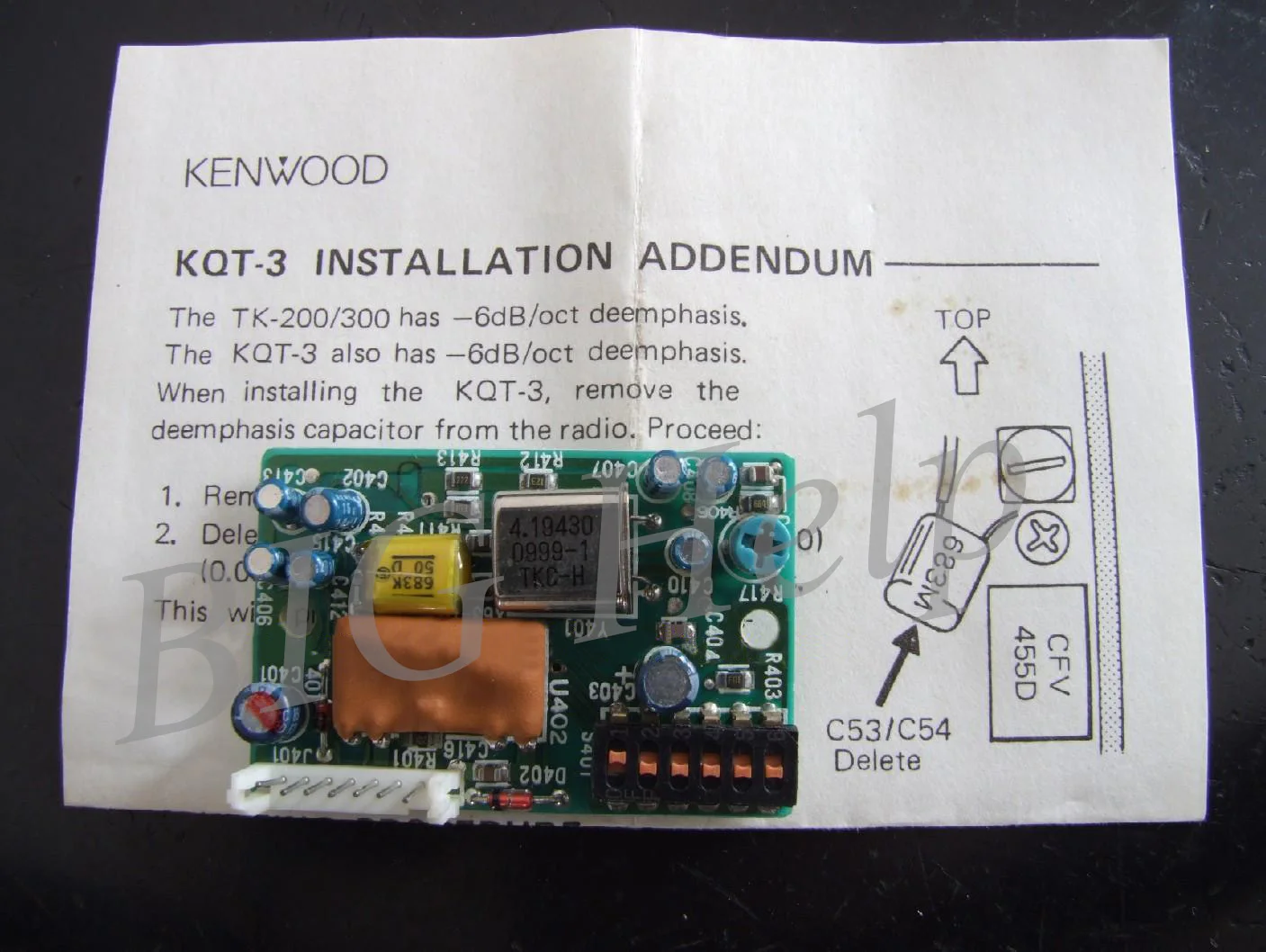 

KQT -3: CTCSS BOARD, KQT -3, CTCSS BOARD