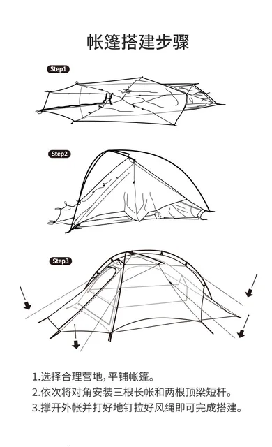 Naturehike 2人 テント cloud wing 2 15d + Mat Cloud Up Wing 2 Tent（クラウドアップ ウィング 2 テント