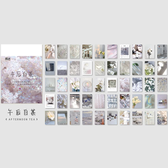 Warm 366pcs Of Van Gogh Color Multi-Style Plant Kraft Paper Diary Stickers Aesthetics Bullet Journal Art Supplies Material Paper 17