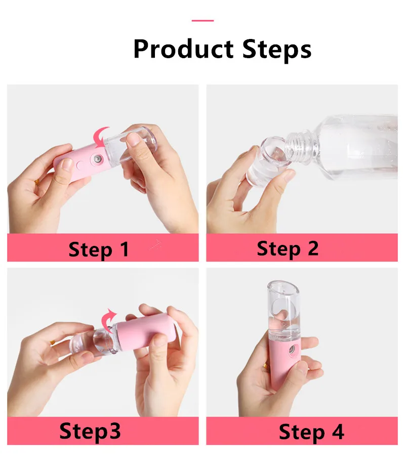 Nano Mist Mini 25 мл спрей для лица портативный USB распылитель для тела Увлажнение парохода уход за кожей лица спрей косметические инструменты