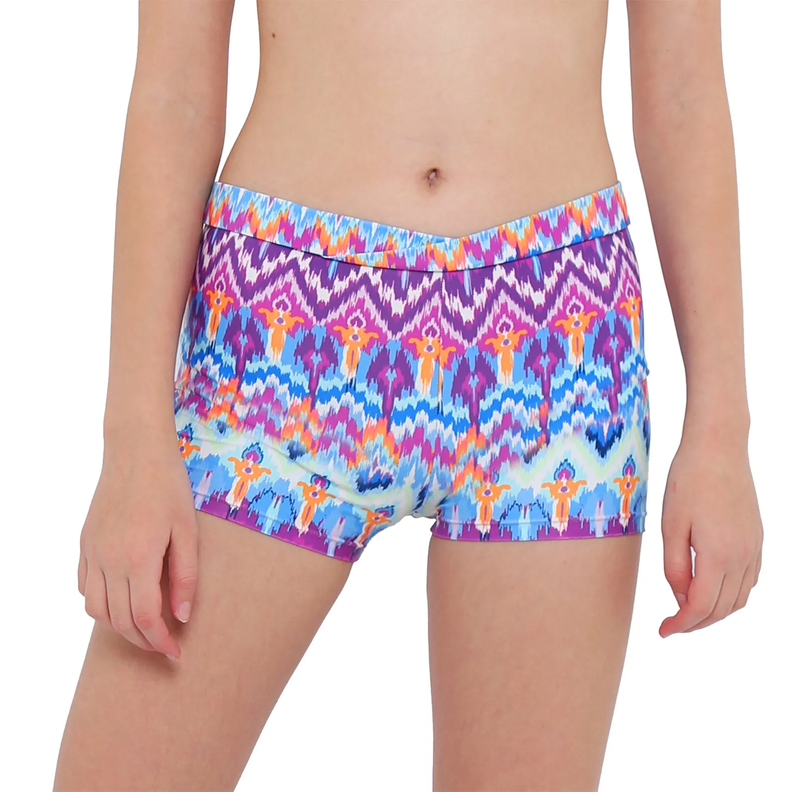 Kids Girls Ballet Dance Sports Shorts Bottoms Summer Children V-front Waistband Solid color Yoga Gymnastics Workout Dancewear