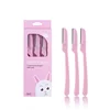 3Pcs/Set Pink Facial Eyebrow Trimmer Armpit Hair Razor Beauty Face Eye brow Shaper Shaver Stainless Steel Blades Makeup Tools ► Photo 1/6