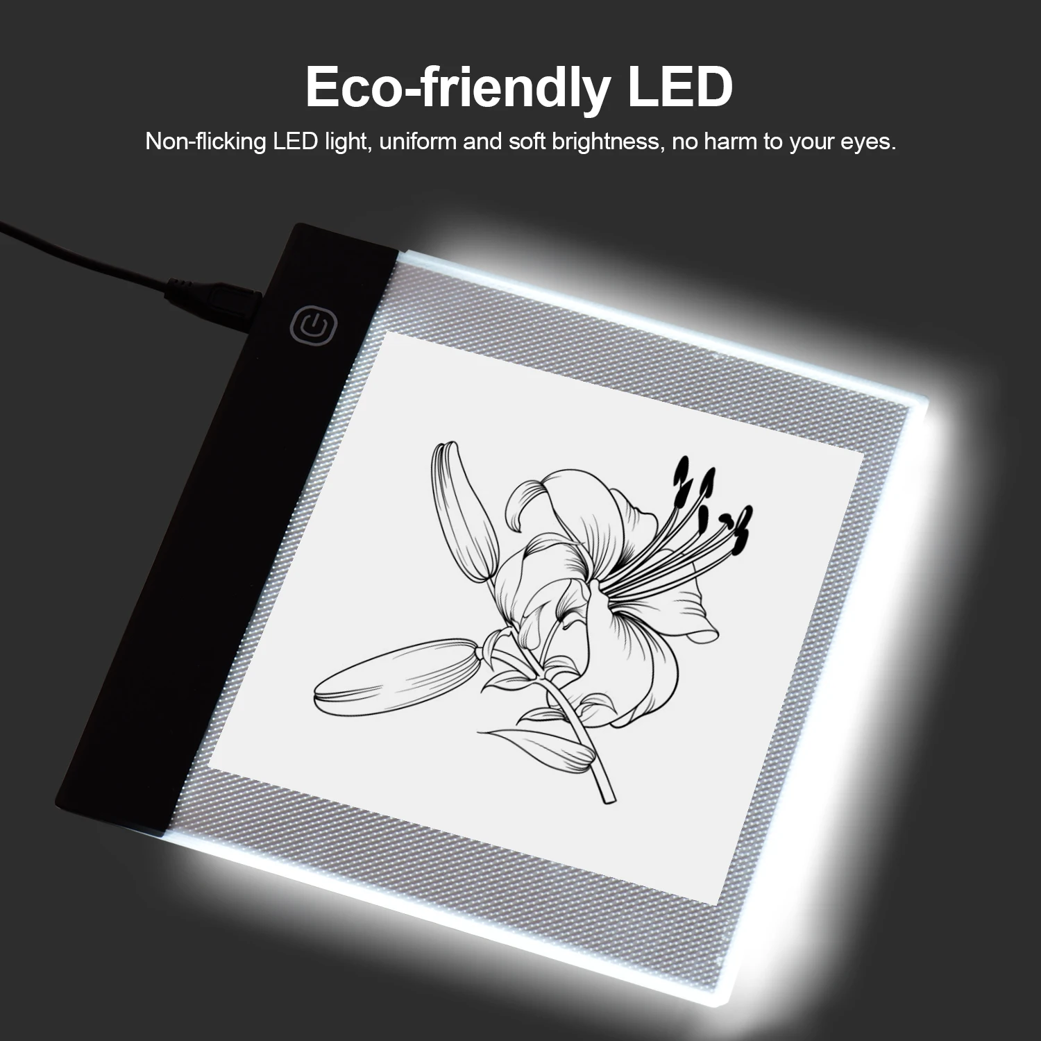 라이트 패드 태블릿이 포함된 휴대용 플립 북 키트 LED 라이트 박스 3레벨 밝기 제어 300매 플립북 용지(바인딩 나사 포함)