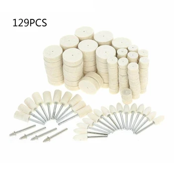 

129pc Abrasive Polishing Wheel Tools Wool Metal Rotary Buffing Tool Wool Polishing Wheel Set 2019 New Style