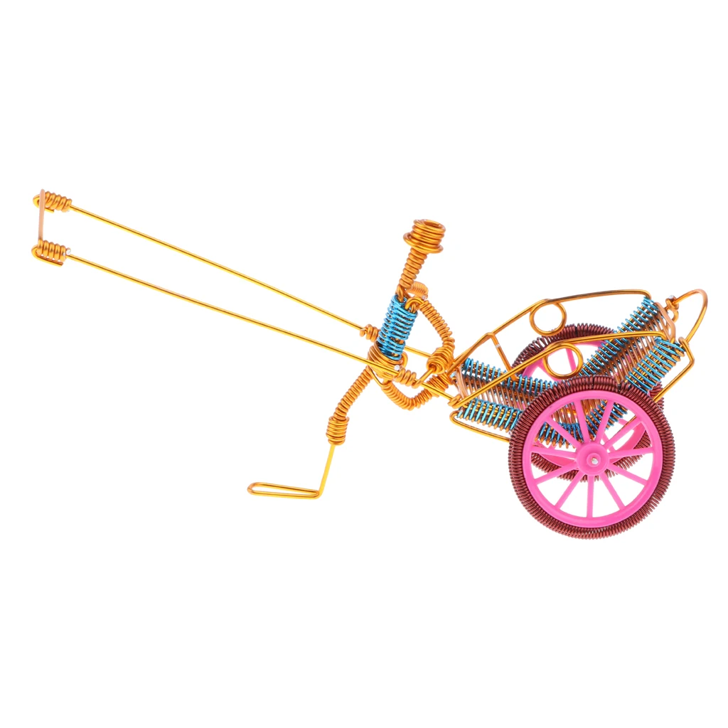 Metal Rickshaw Model Handicraft Tricycle Model Home Coffee Bar Decoration