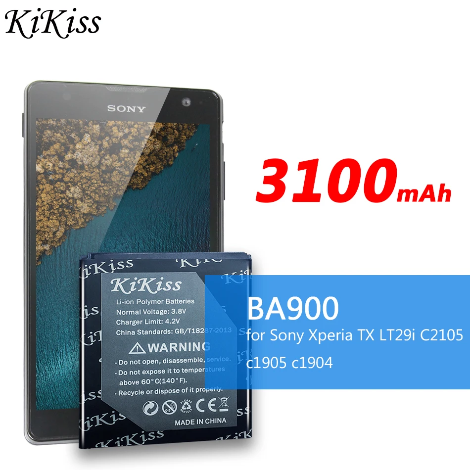 Аккумулятор BA900 3100 мАч для SONY Xperia E1 S36H ST26I AB 0500 GX TX LT29i SO 04D C1904 C2105 + код